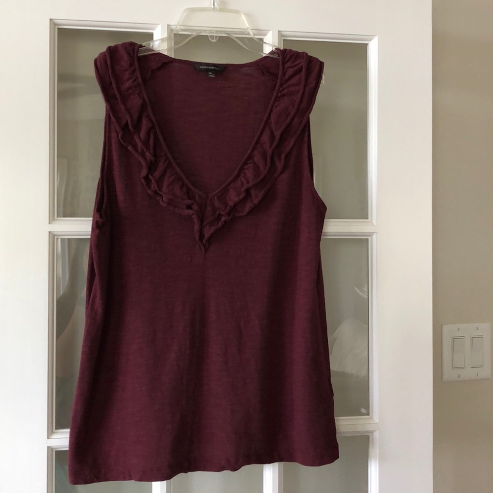 Banana Republic Maroon Sleeveless shirt